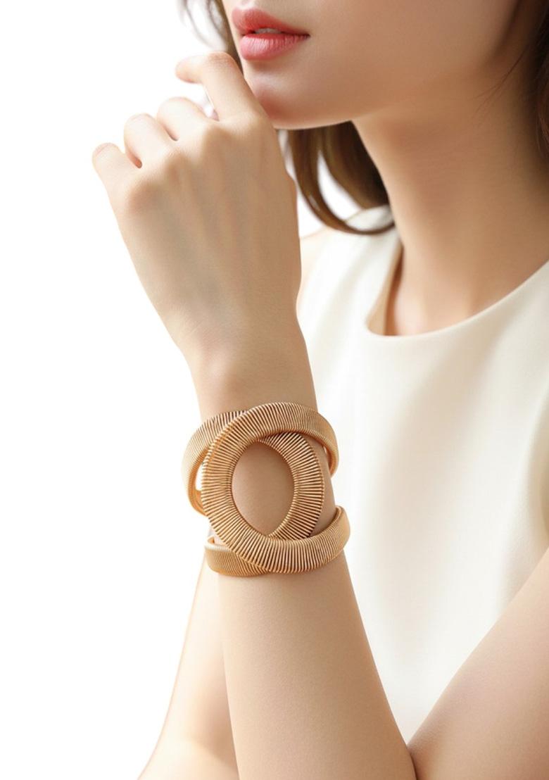 Golden Alloy Bracelet - Indya