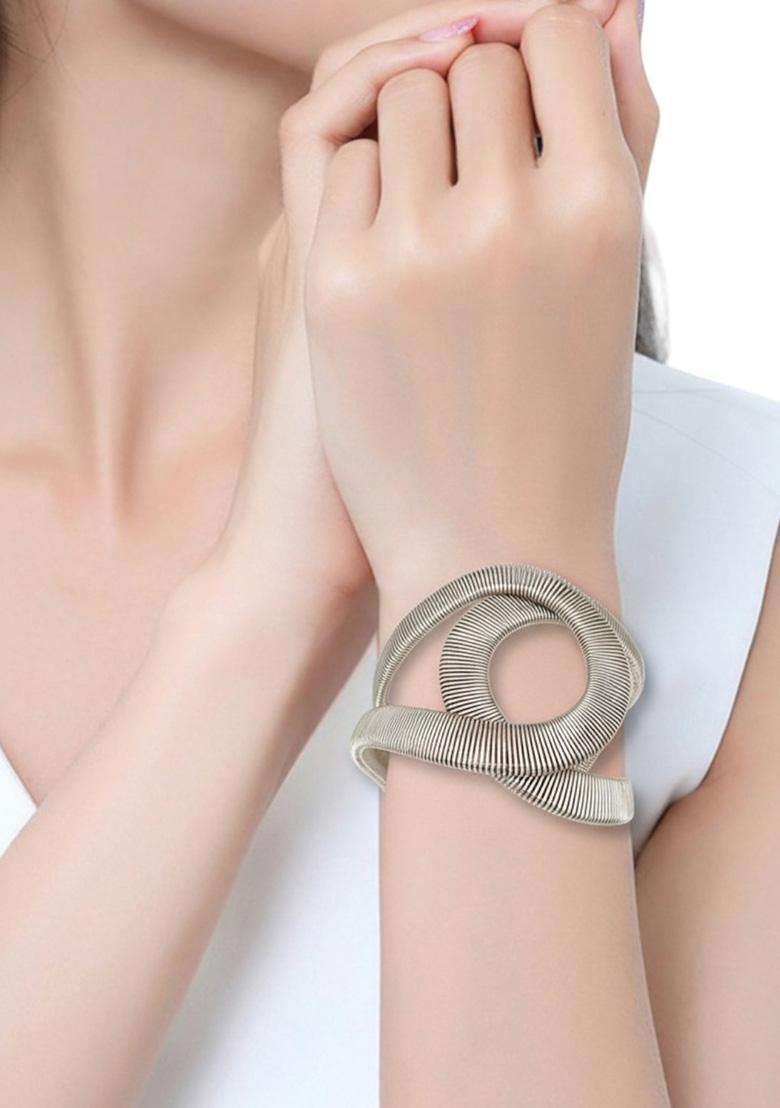 Silver Alloy Bracelet - Indya