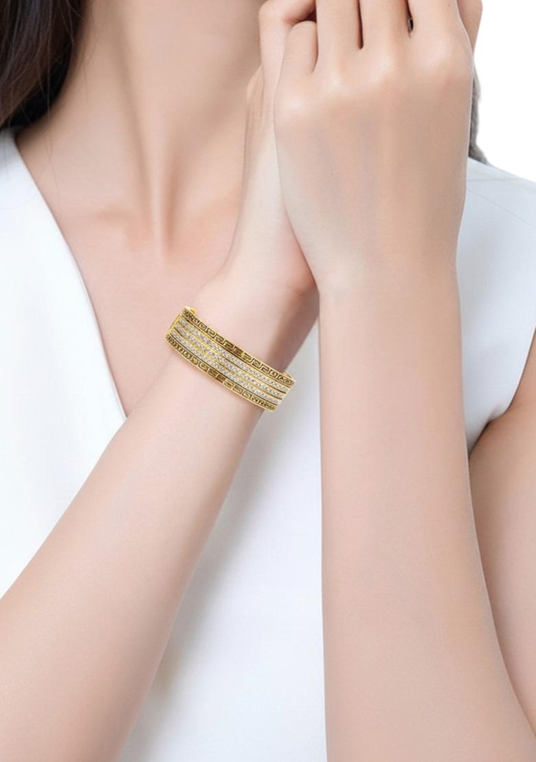 Golden Alloy Bracelet - Indya