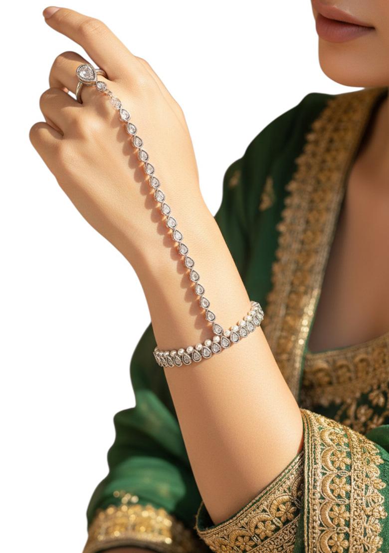 Silver Alloy Bracelet - Indya