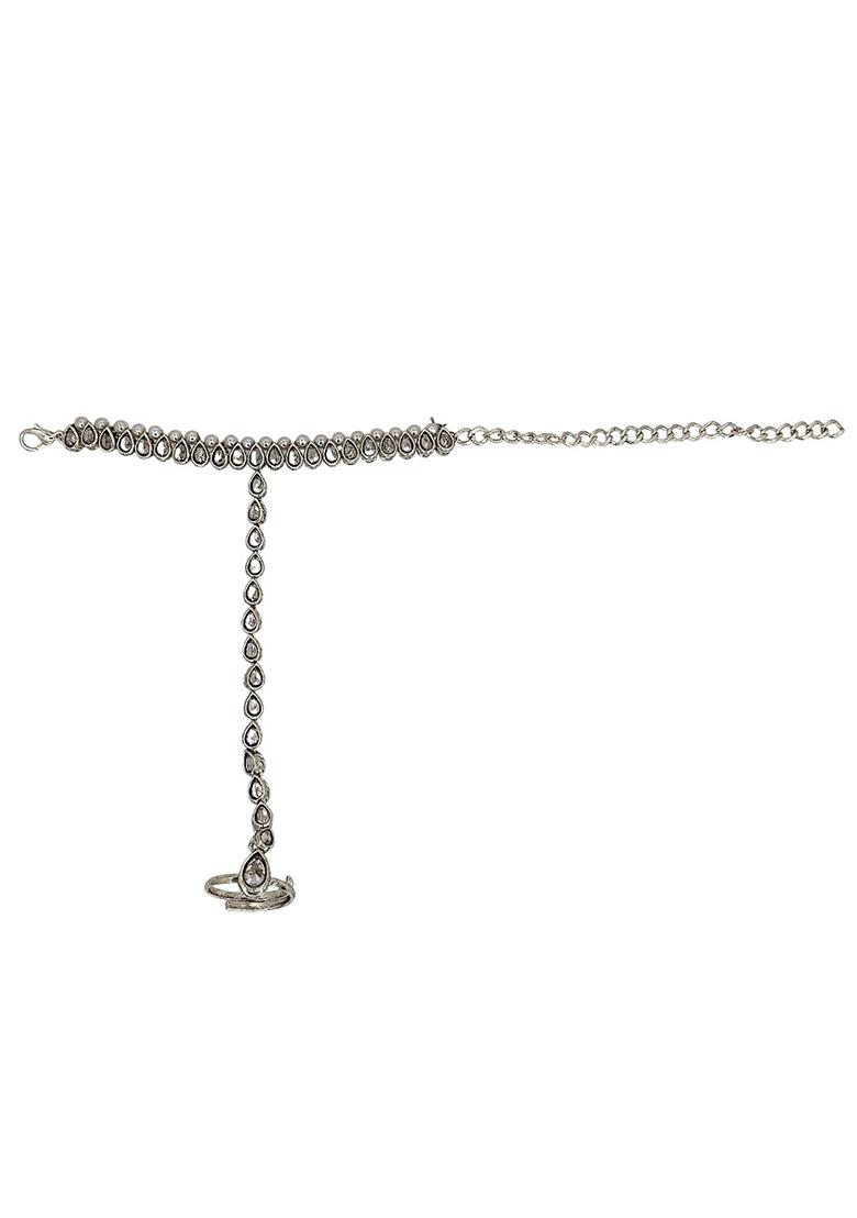 Silver Alloy Bracelet - Indya