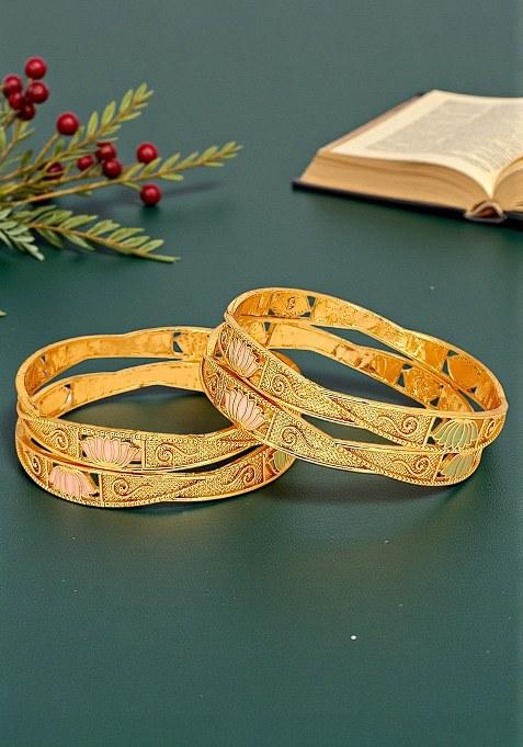 Golden Alloy Bangles