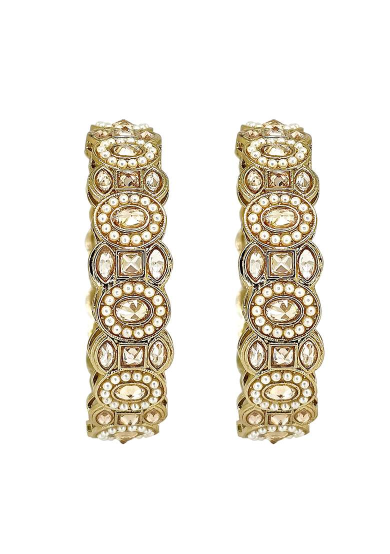 Golden Alloy Bangles - Indya