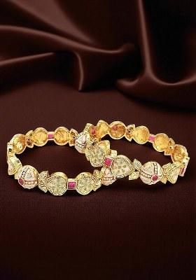Golden Alloy Bangles