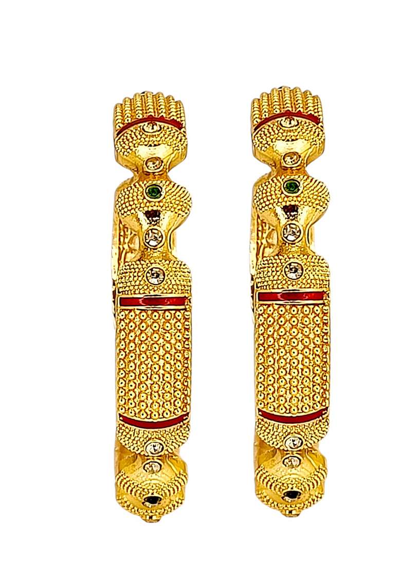 Golden Alloy Bangles - Indya