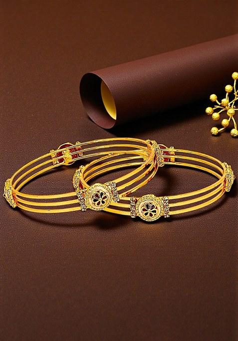 Golden Alloy Bangles