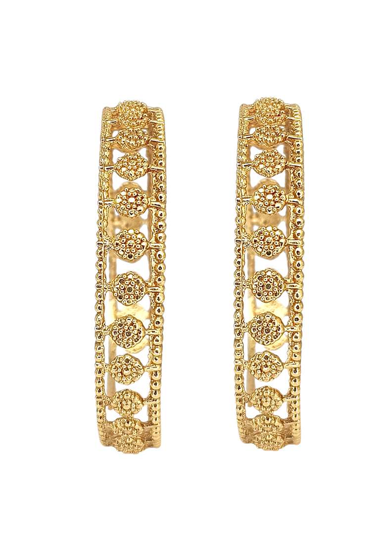 Golden Alloy Bangles - Indya