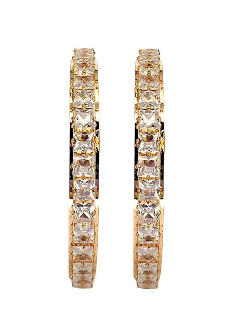 Golden Alloy Bangles - Indya