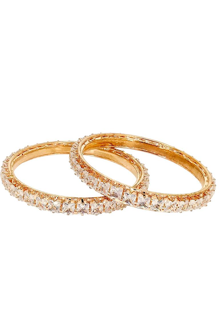 Golden Alloy Bangles - Indya
