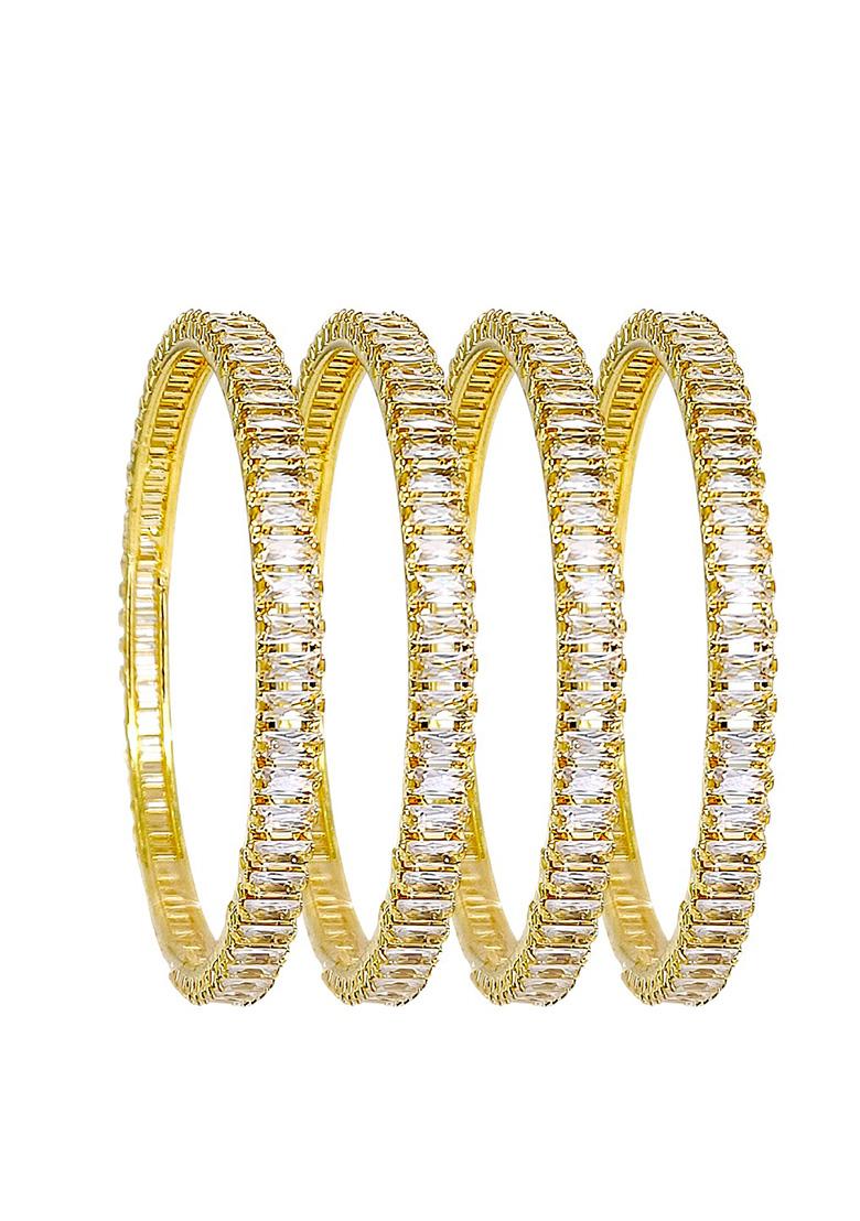 Rose Gold Alloy Bangles - Indya