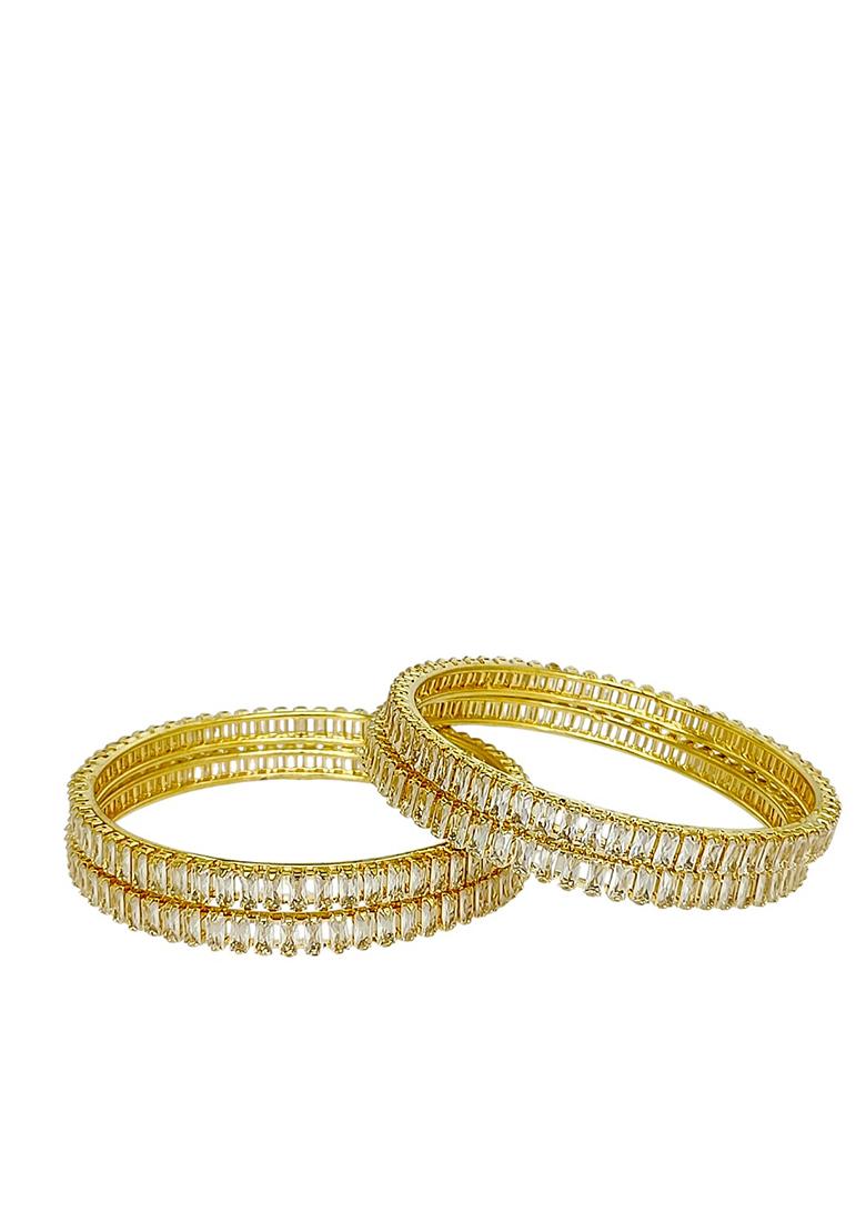 Rose Gold Alloy Bangles - Indya