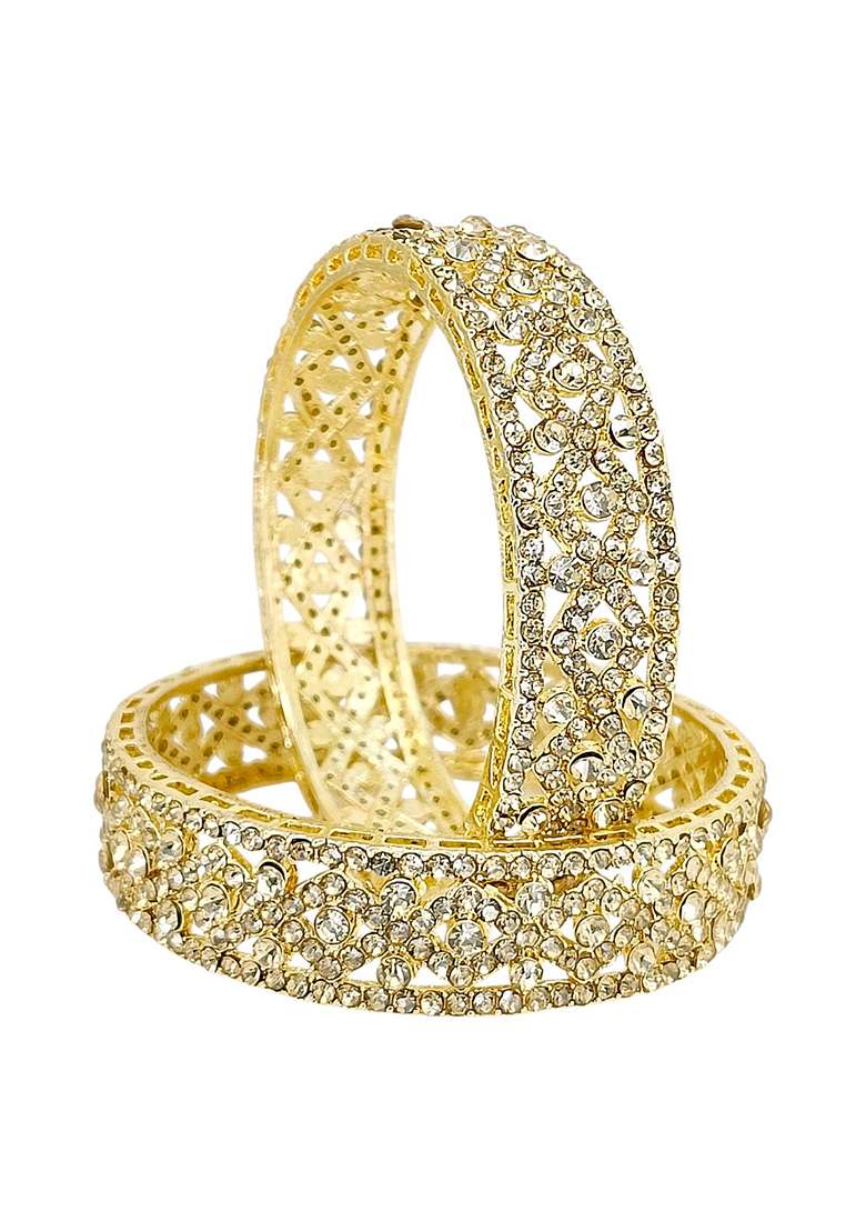 Golden Alloy Bangles - Indya