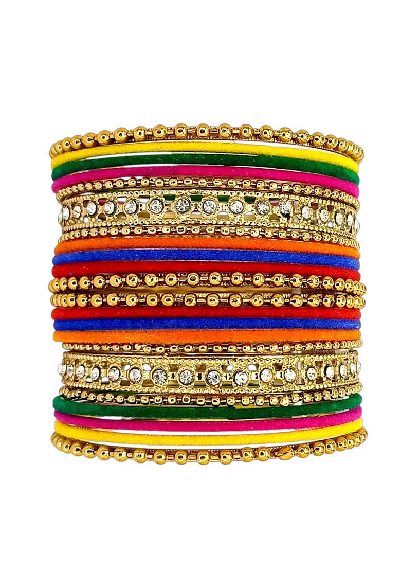 Golden Alloy Bangles - Indya