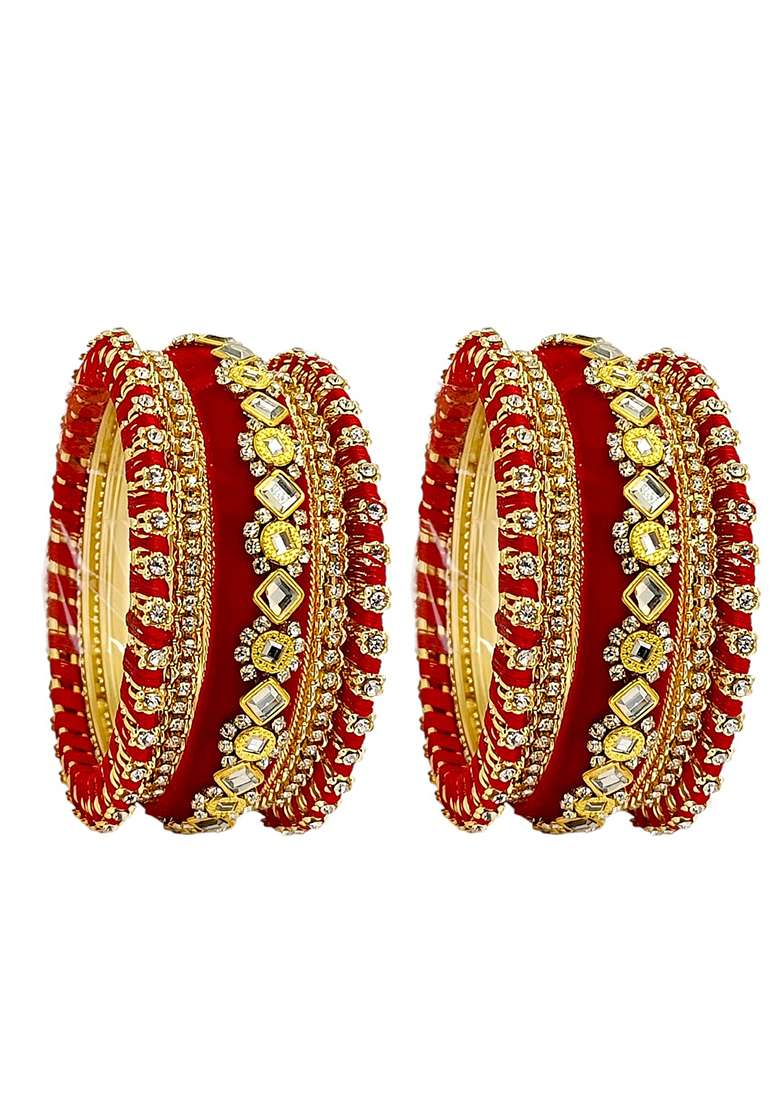 Golden Alloy Bangles - Indya
