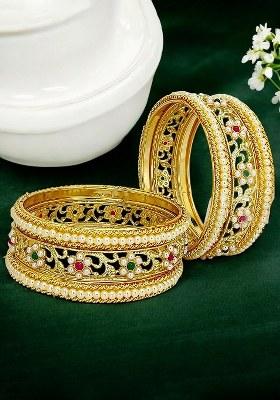 Golden Alloy Bangles