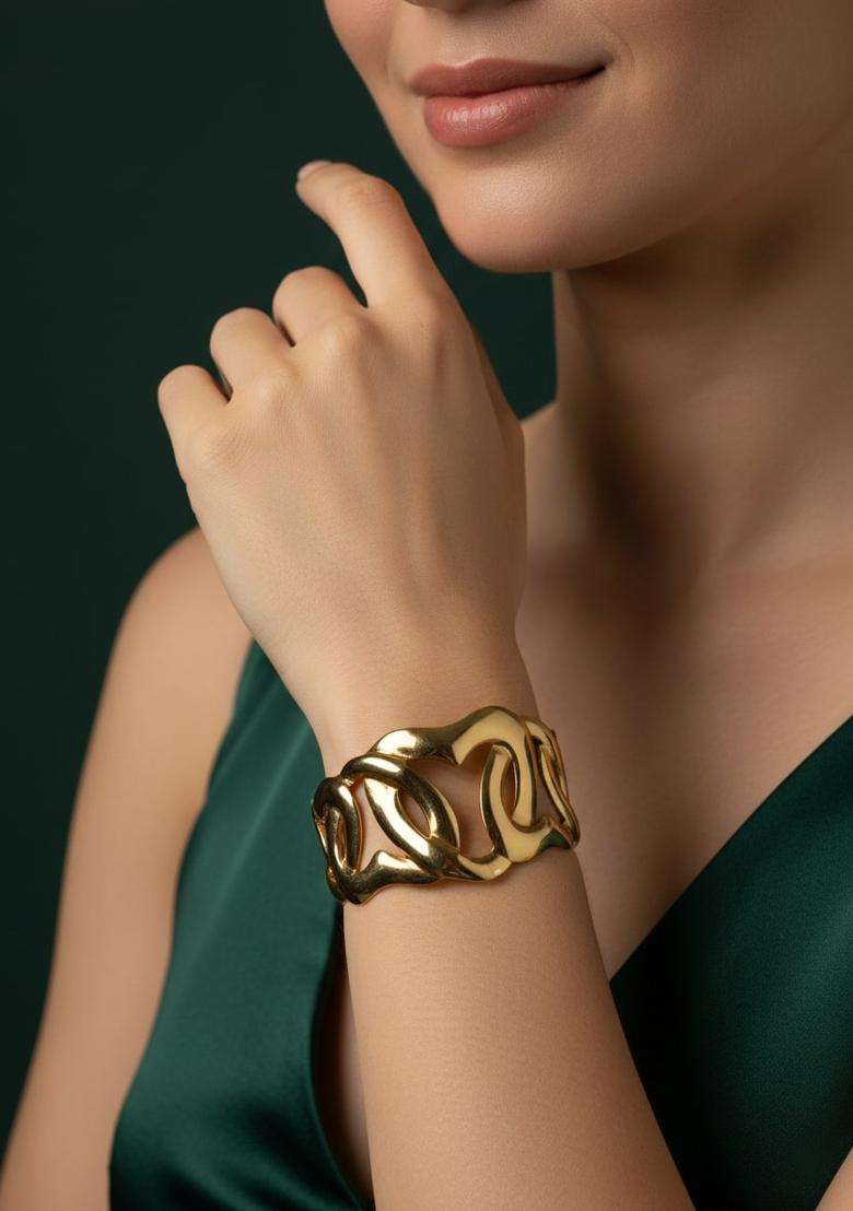 Golden Stainless Bracelet - Indya
