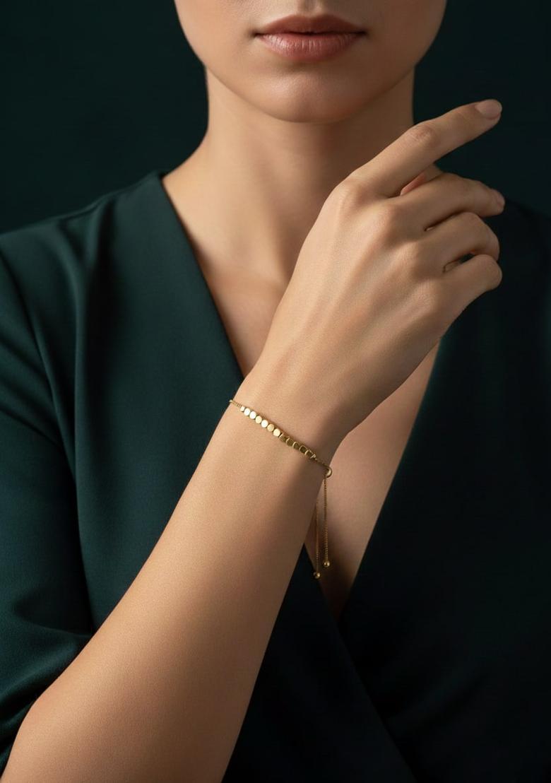 Golden Stainless Bracelet - Indya