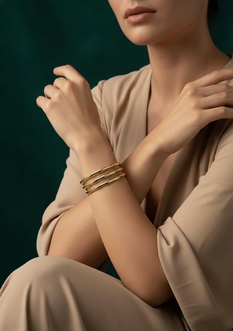Golden Stainless Bracelet - Indya