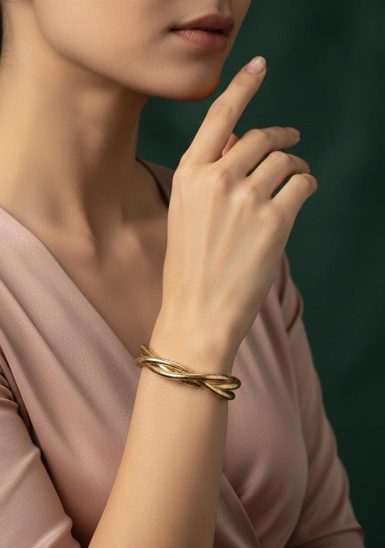 Golden Stainless Bracelet - Indya