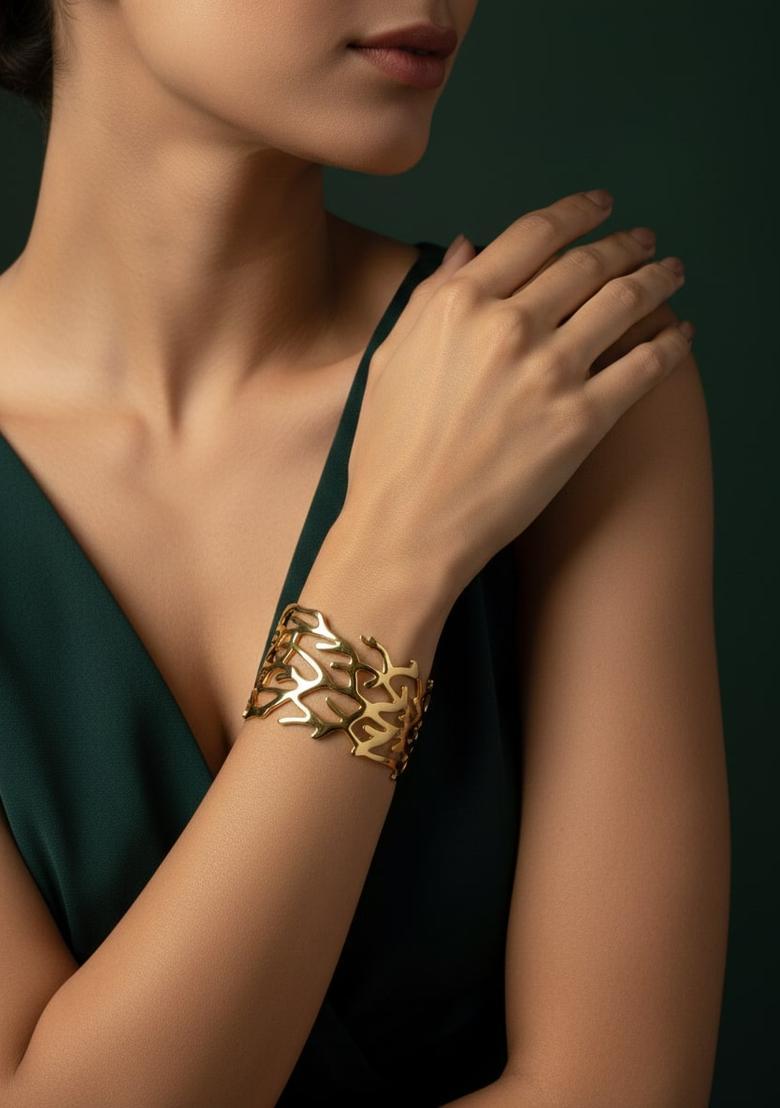 Golden Stainless Bracelet - Indya