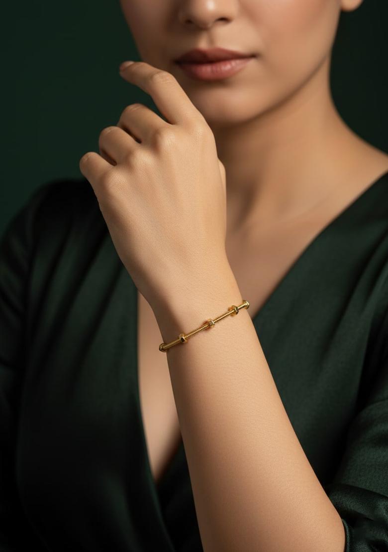 Golden Stainless Bracelet - Indya