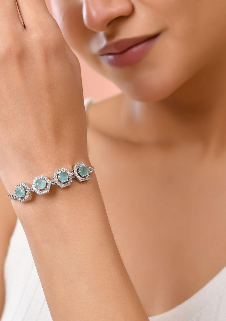 Mint Green Stainless Steel Bracelet - Indya