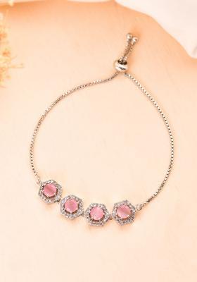 Pink Stainless Steel Bracelet