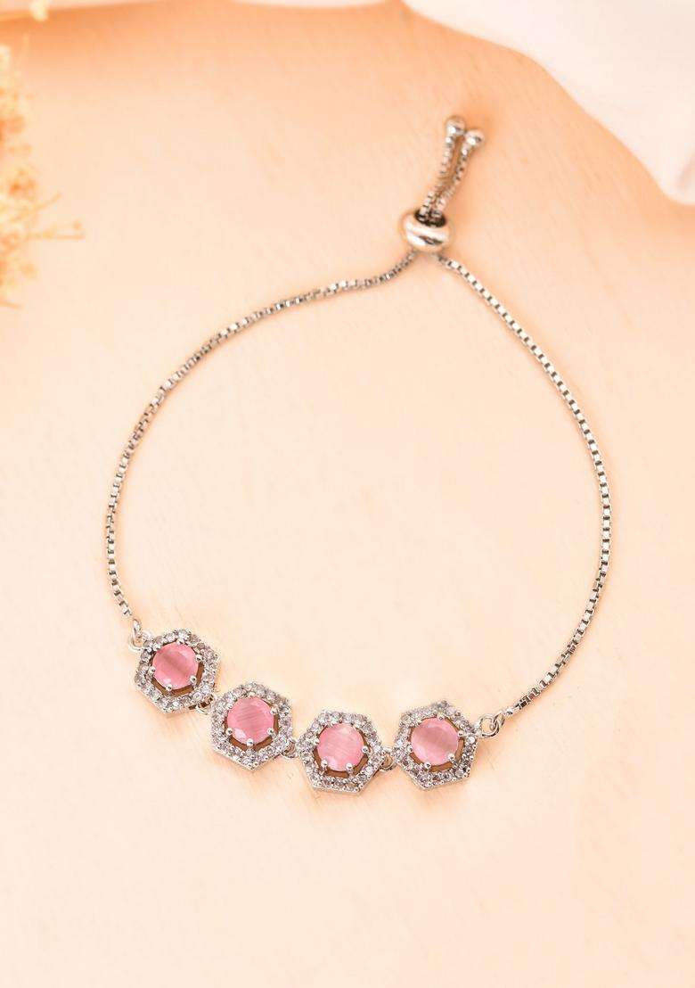 Pink Stainless Steel Bracelet - Indya