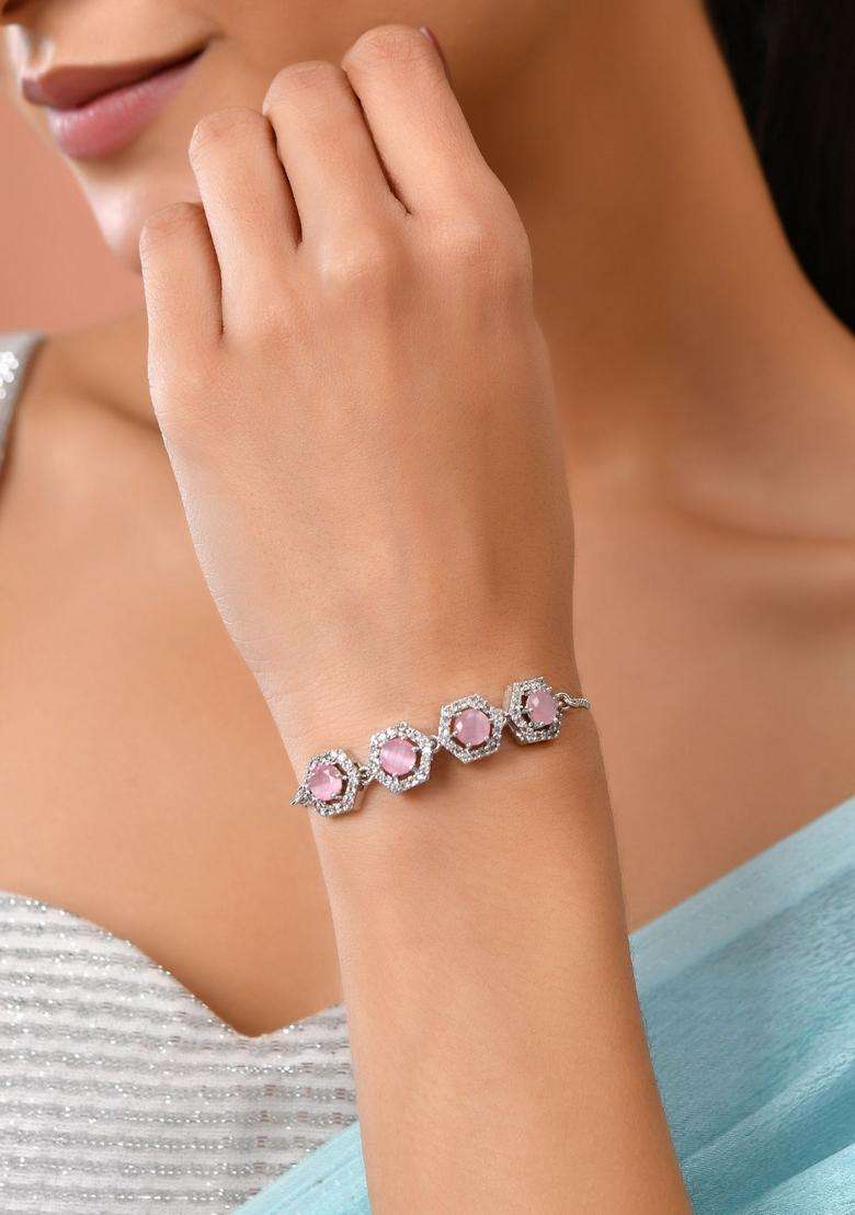 Pink Stainless Steel Bracelet - Indya