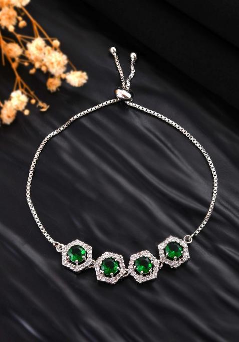 Green Stainless Steel Bracelet