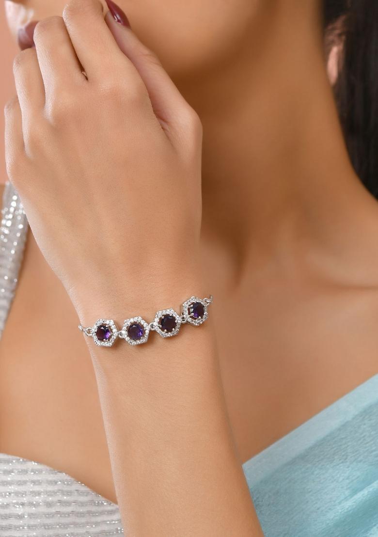 Purple Stainless Steel Bracelet - Indya
