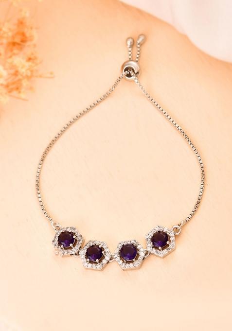 Purple Stainless Steel Bracelet