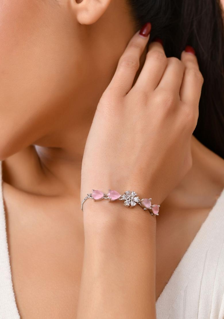 Pink Stainless Steel Bracelet - Indya