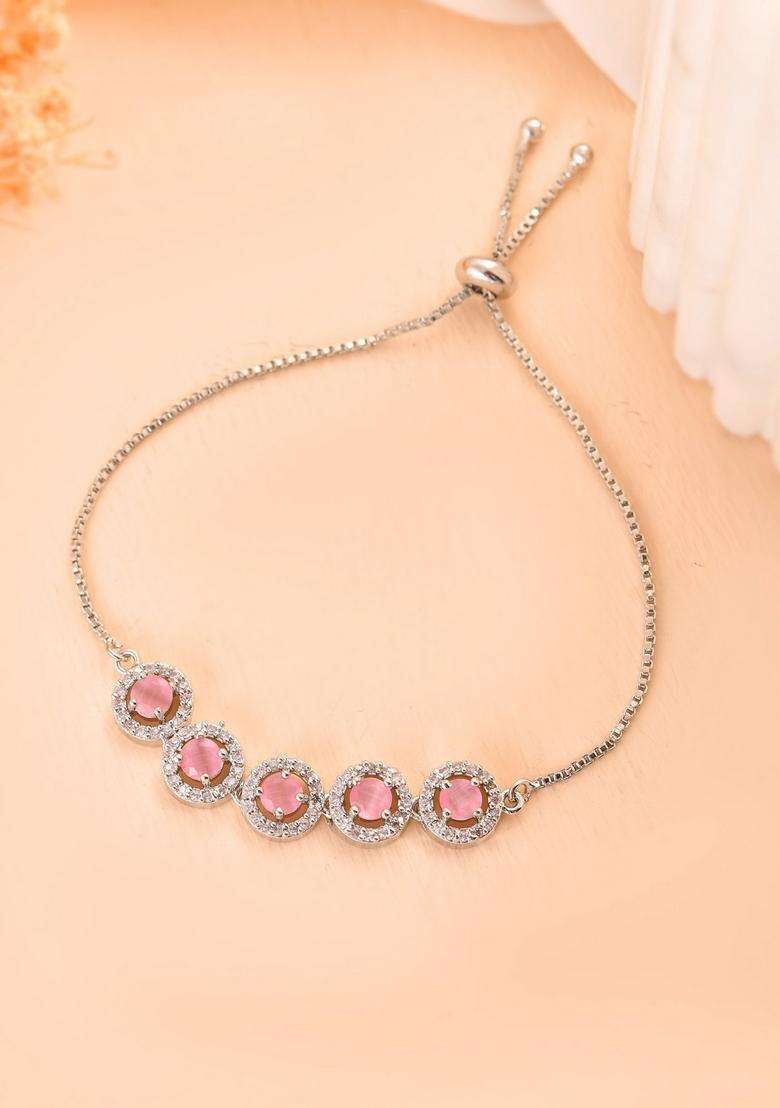 Pink Stainless Steel Bracelet - Indya