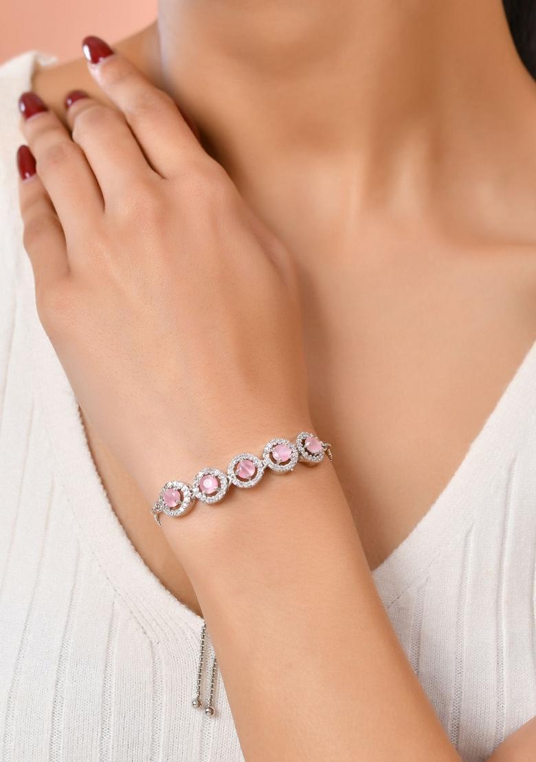 Pink Stainless Steel Bracelet - Indya
