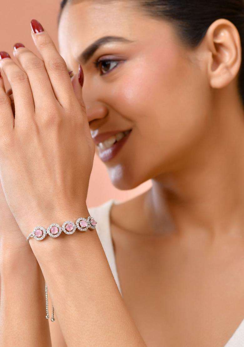 Pink Stainless Steel Bracelet - Indya