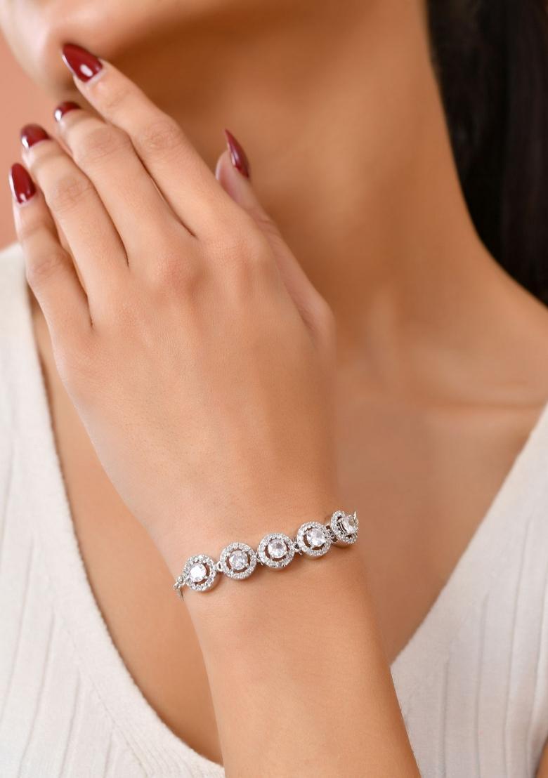 White Stainless Steel Bracelet - Indya