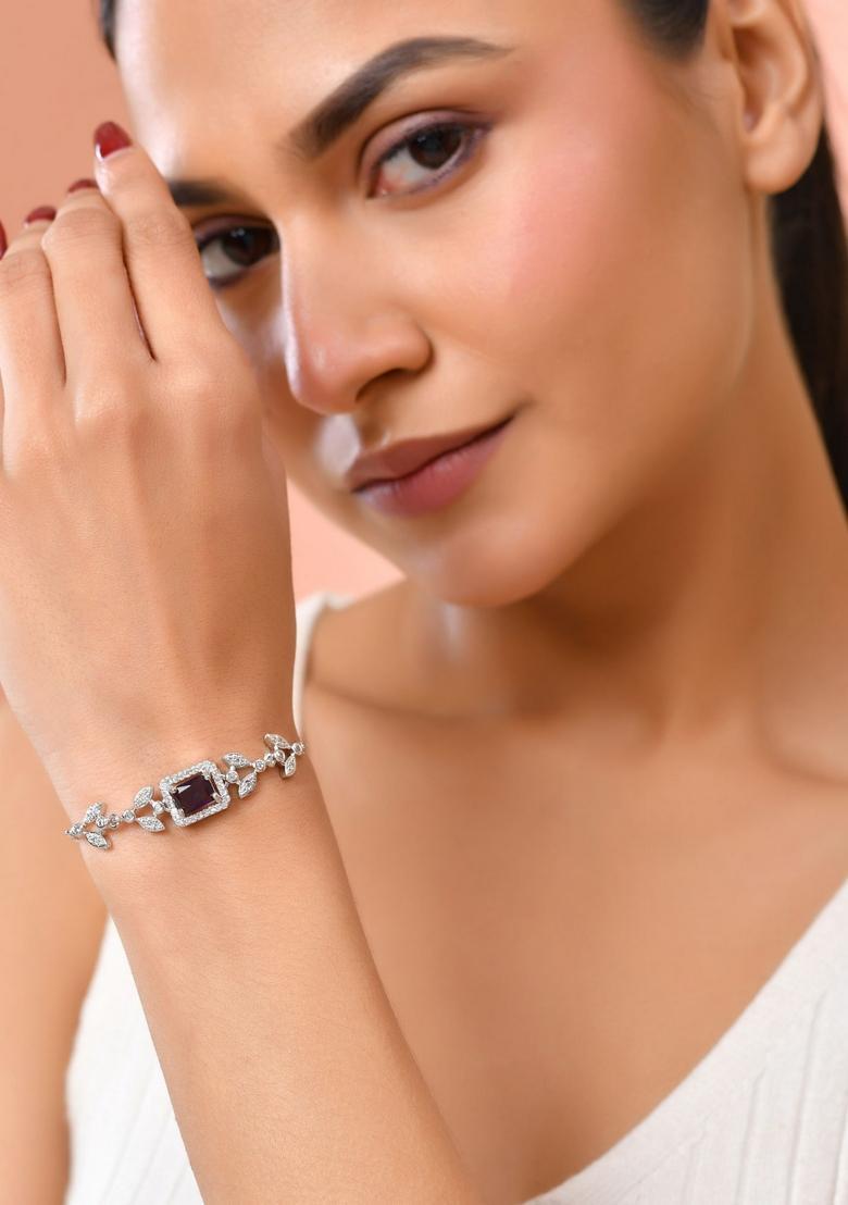 Purple Stainless Steel Bracelet - Indya