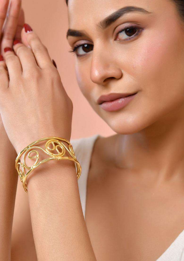 Gold Stainless Steel Bracelet - Indya