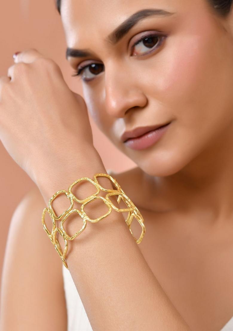 Gold Stainless Steel Bracelet - Indya