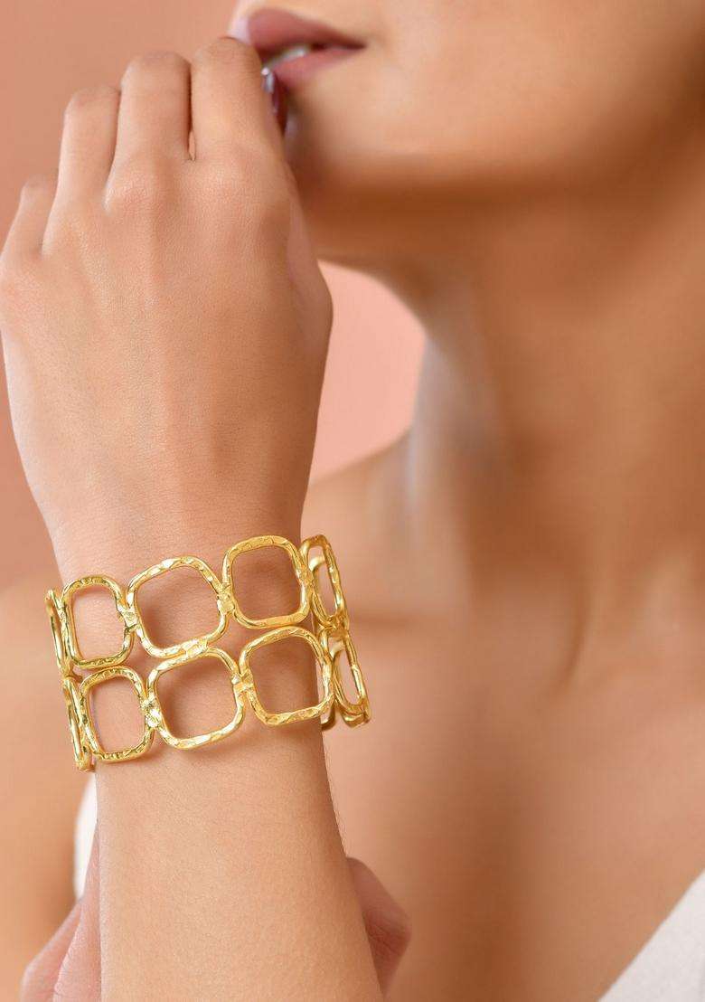 Gold Stainless Steel Bracelet - Indya