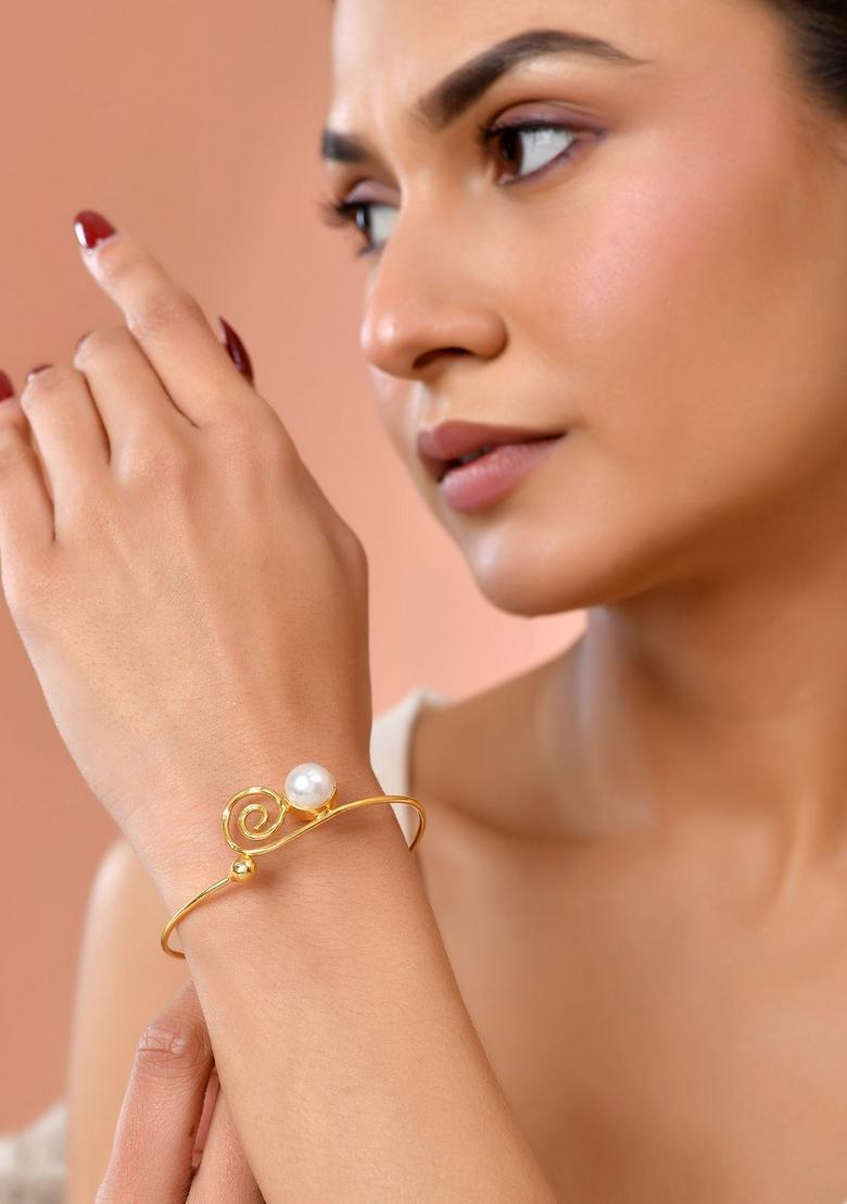 Gold Stainless Steel Bracelet - Indya
