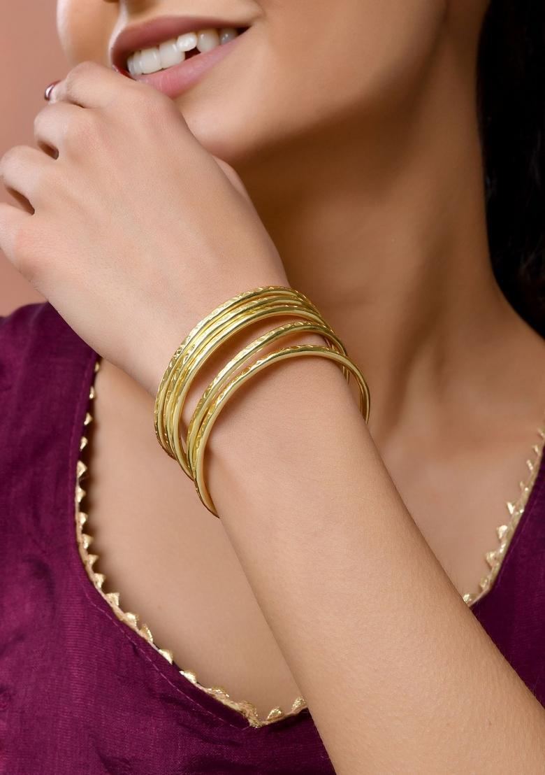 Gold Stainless Steel Bracelet - Indya