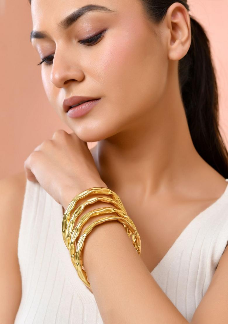Gold Stainless Steel Bracelet - Indya