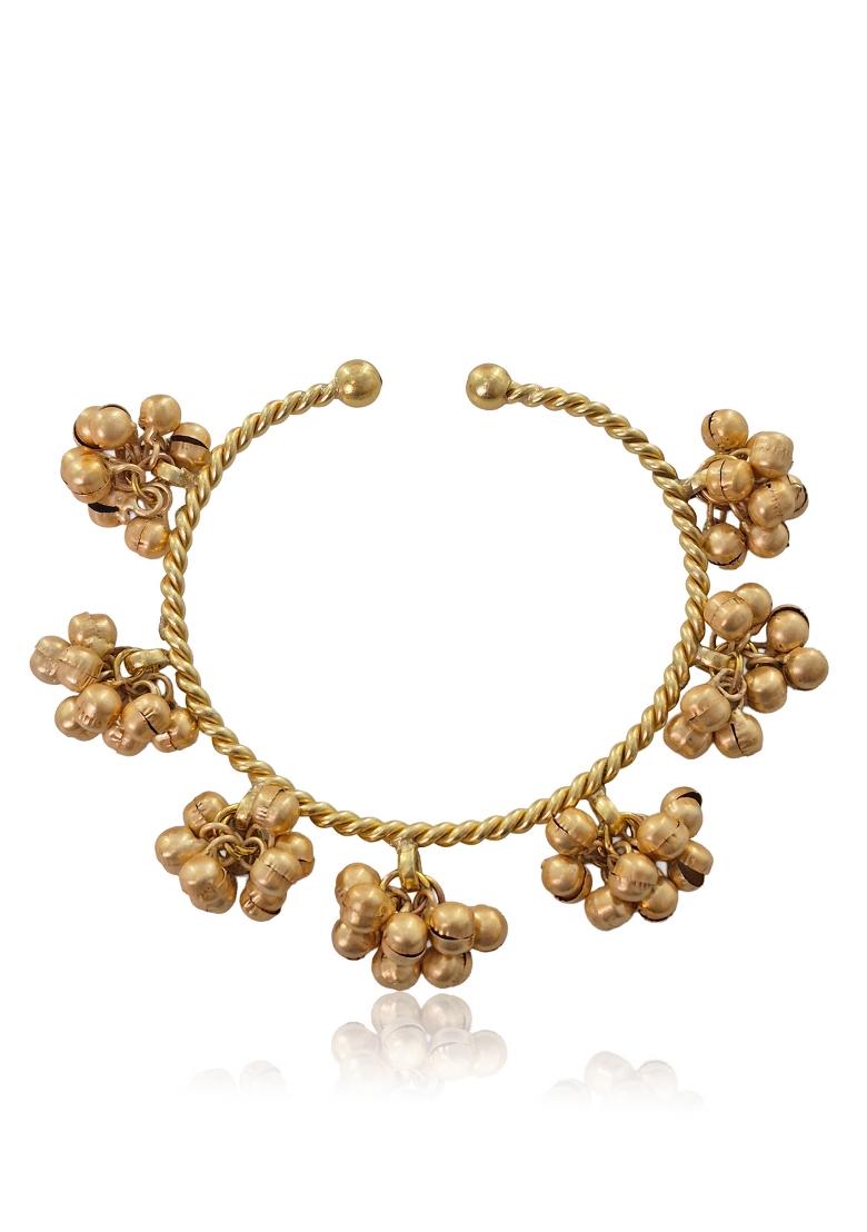 Silver Brass Bangles Set - Indya