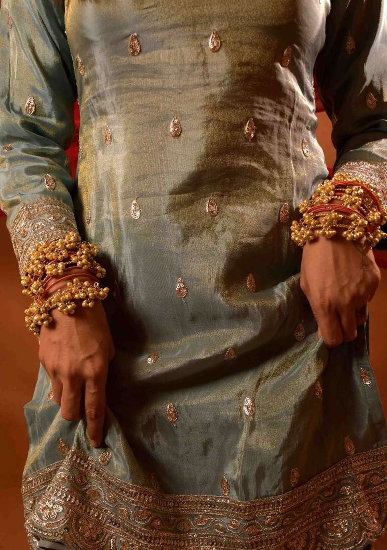 Golden Brass Bangles Set - Indya