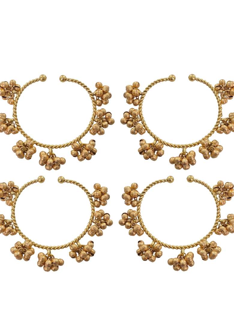 Golden Brass Bangles Set - Indya