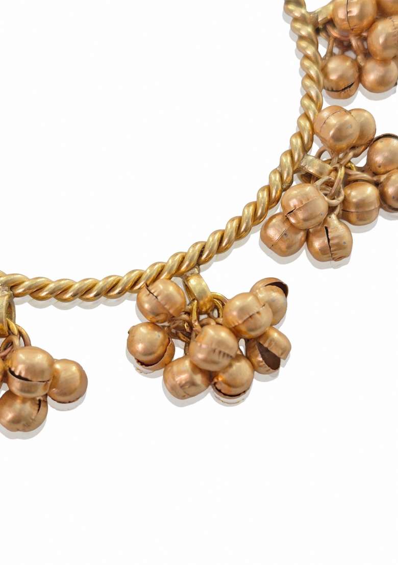 Golden Brass Bangles Set - Indya