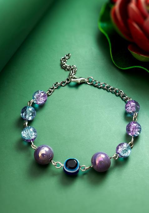 Purple Beads Alloy Bracelet