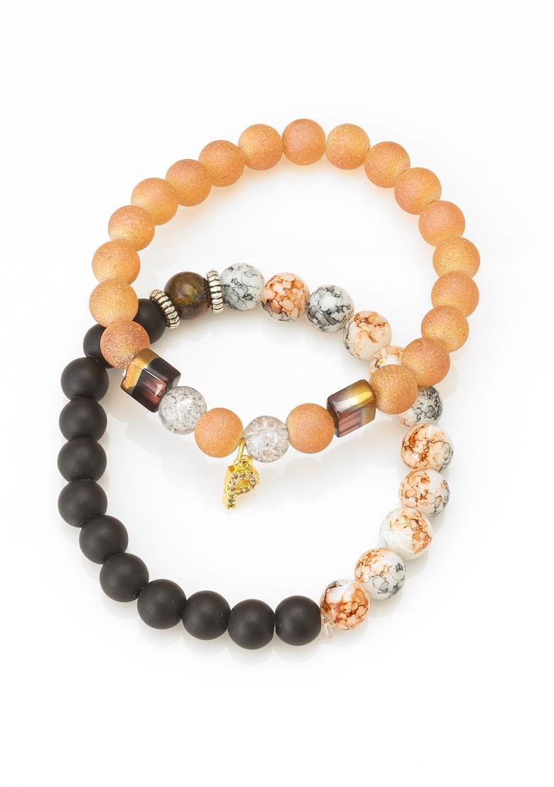 Multicolor Beads Alloy Bracelet - Indya